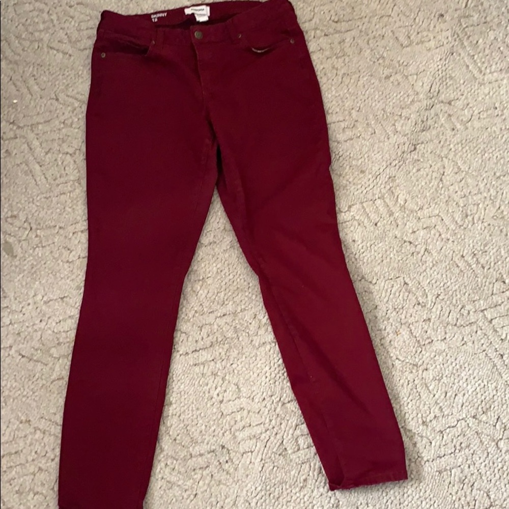 Size 12 Women’s burgundy/wine colored pants